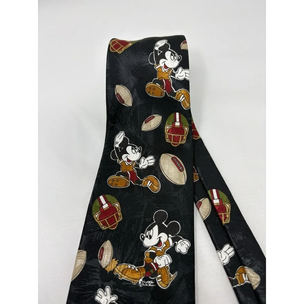 Vintage Mickey Mouse 1990's Unlimited Football Necktie Disney Fall Classic Tie